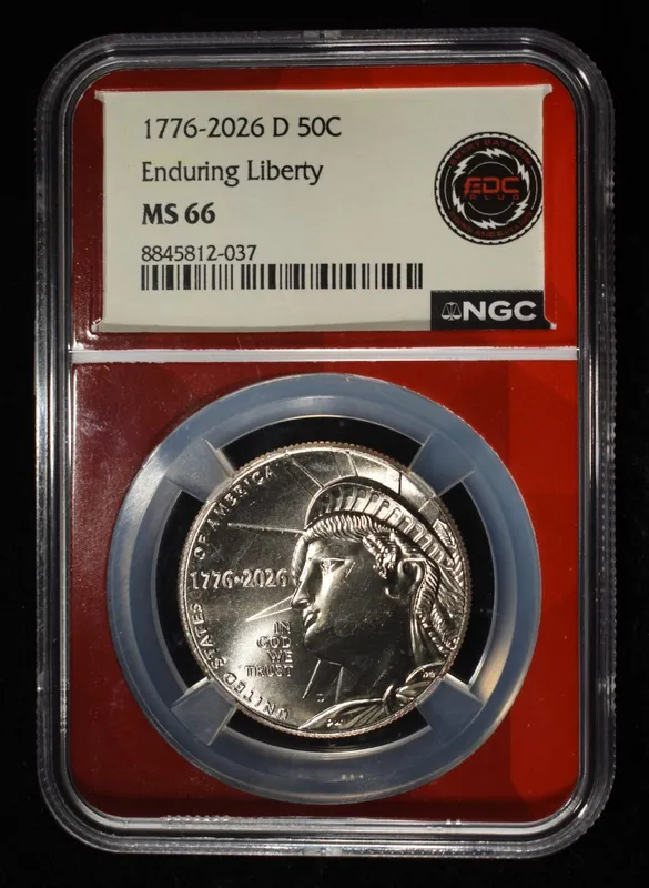 1776-2026-D 50C ENDURING LIBERTY NGC MS66 from auction in Findlay, Ohio