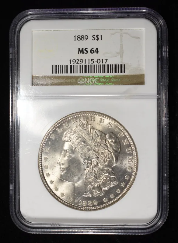 1889 MORGAN DOLLAR NGC MS-64 from auction in Findlay, Ohio
