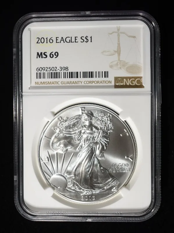 2016 AMERICAN SILVER EAGLE NGC MS69 from auction in Findlay, Ohio