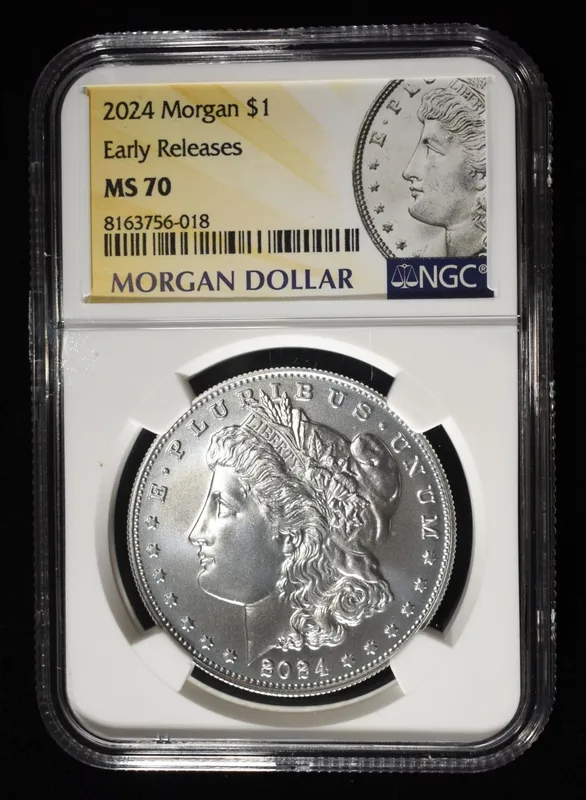 2024 MORGAN DOLLAR NGC MS70 EARLY RELEASES from auction in Findlay, Ohio