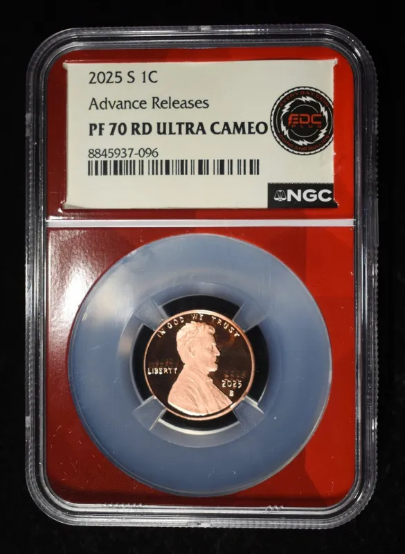 2025-S SHIELD LINCOLN CENT NGC PF70RD ULTRA CAMEO from auction in Findlay, Ohio