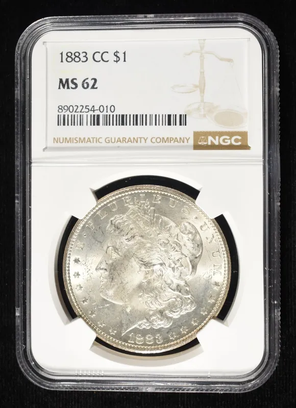 1883-CC MORGAN DOLLAR NGC MS-62 from auction in Findlay, Ohio