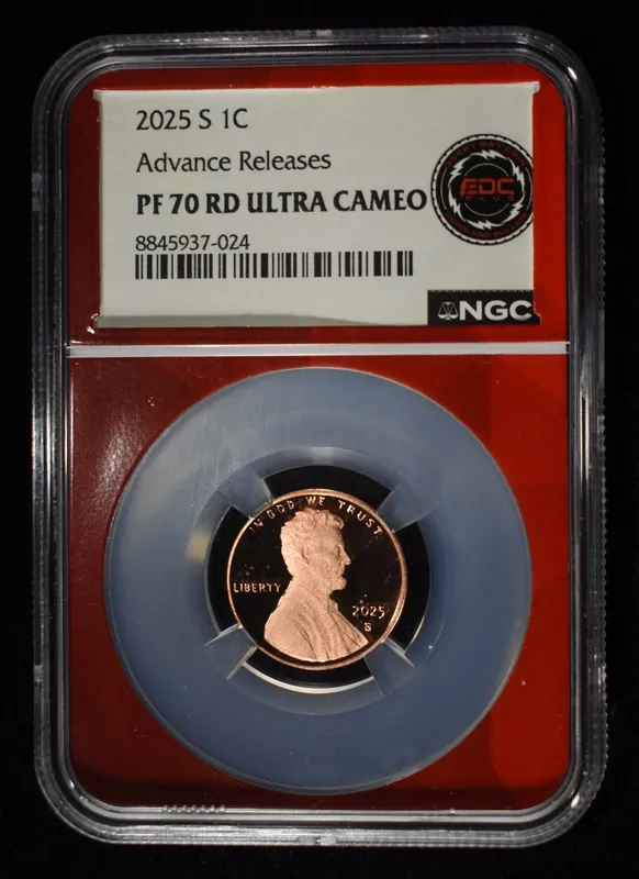 2025-S SHIELD CENT NGC PF70 RD ULTRA CAMEO from auction in Findlay, Ohio