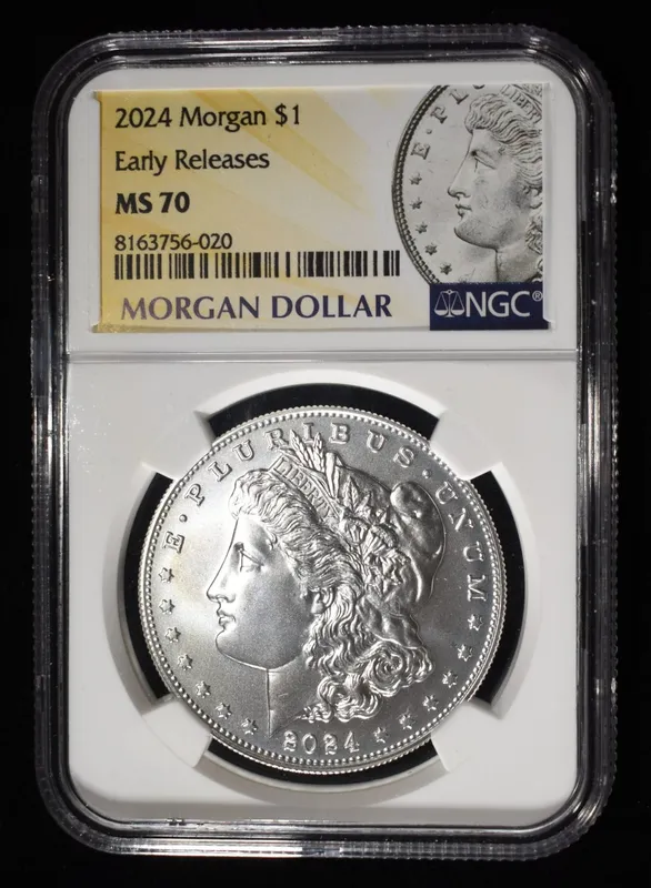 2024 MORGAN DOLLAR NGC MS70 EARLY RELEASES from auction in Findlay, Ohio