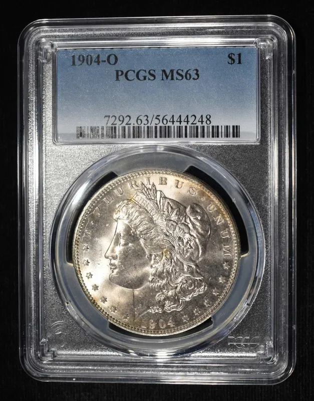 1904-O MORGAN DOLLAR PCGS MS-63 from auction in Findlay, Ohio