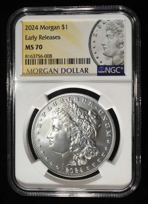2024 MORGAN DOLLAR NGC MS70 EARLY RELEASES from auction in Findlay, Ohio