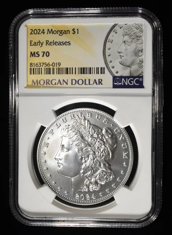 2024 MORGAN DOLLAR NGC MS70 EARLY RELEASES from auction in Findlay, Ohio