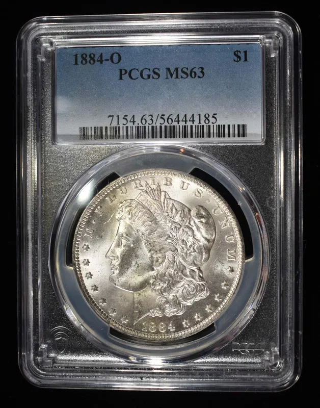 1884-O MORGAN DOLLAR PCGS MS-63 from auction in Findlay, Ohio