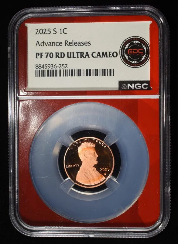 2025-S SHIELD CENT NGC PF70 RD ULTRA CAMEO from auction in Findlay, Ohio