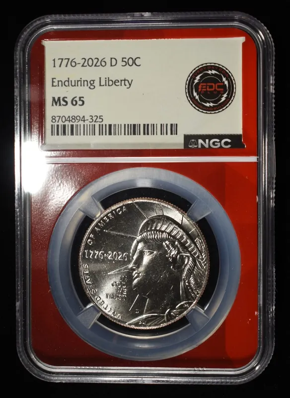1776-2026-D ENDURING LIBERTY 50C NGC MS-65 from auction in Findlay, Ohio