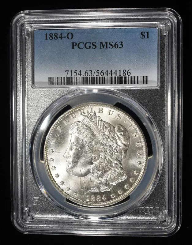 1884-O MORGAN DOLLAR PCGS MS-63 from auction in Findlay, Ohio