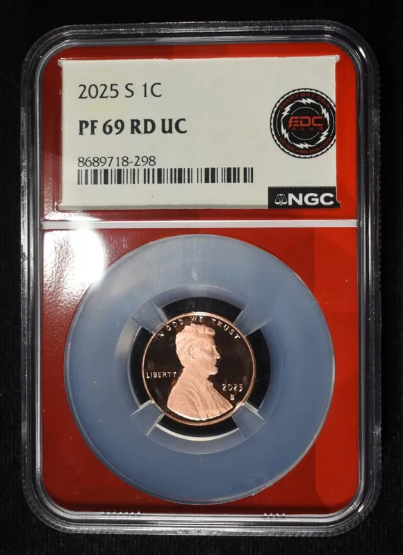 2025-S SHIELD CENT NGC PF69 RD UC from auction in Findlay, Ohio