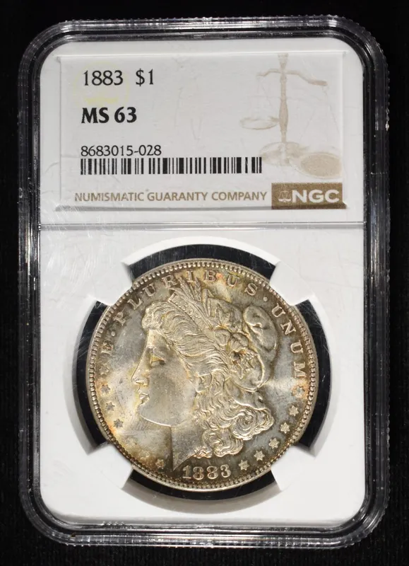 1883 MORGAN DOLLAR NGC MS63 from auction in Findlay, Ohio
