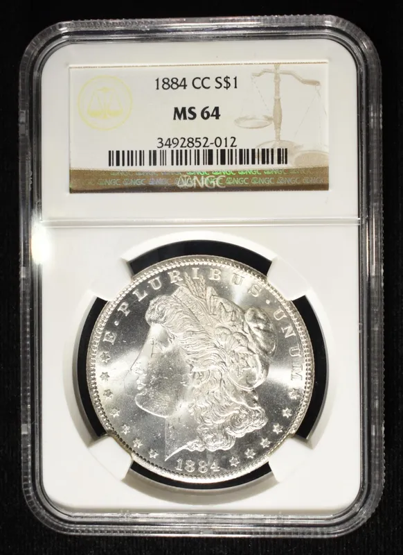 1884-CC MORGAN DOLLAR NGC MS-64 from auction in Findlay, Ohio