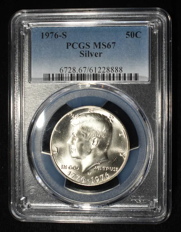 1976-S KENNEDY HALF PCGS MS-67 SILVER from auction in Findlay, Ohio