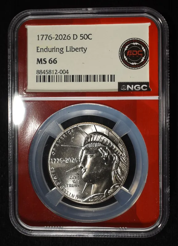 1776-2026-D 50C ENDURING LIBERTY NGC MS66 from auction in Findlay, Ohio