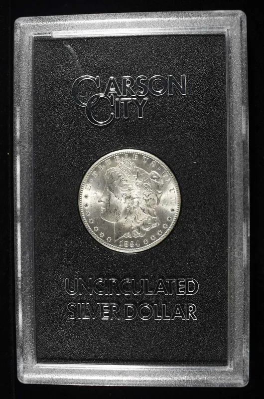 1884-CC MORGAN DOLLAR GSA CH BU from auction in Findlay, Ohio