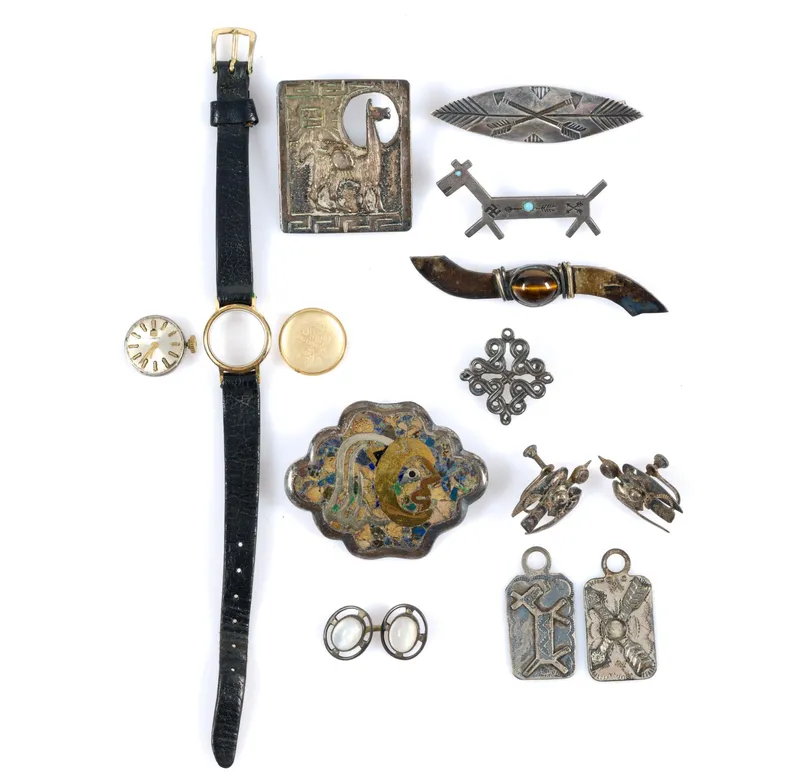 Tissot 18k Gold Watch & Sterling Silver Jewelry from auction in Harrisburg, Pennsylvania