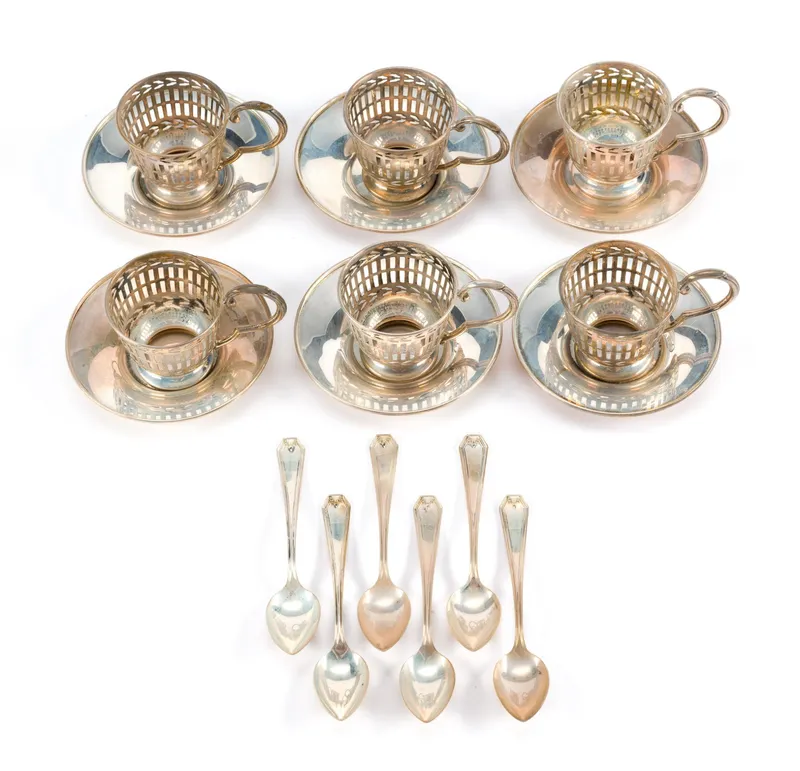 Sterling Silver Demitasse Set from auction in Harrisburg, Pennsylvania