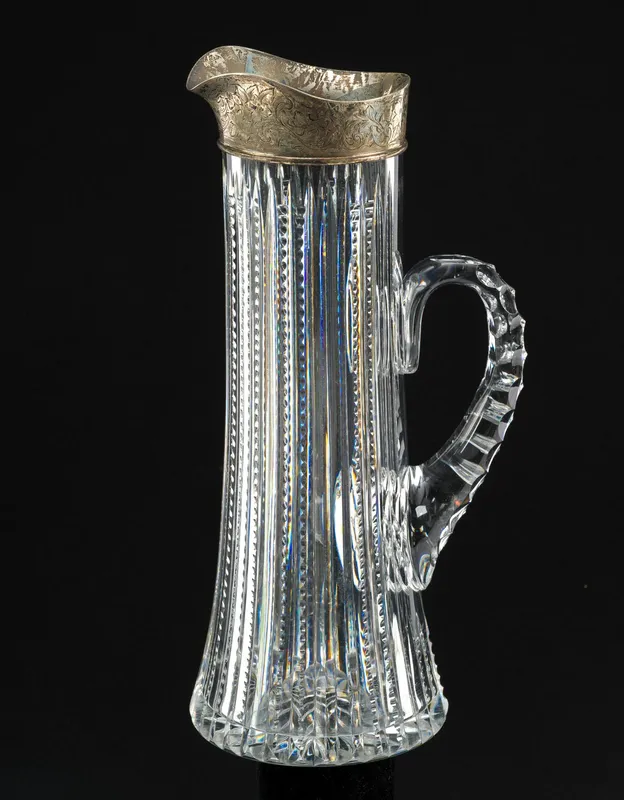 Sterling Silver & Cut Glass Water Pitcher from auction in Harrisburg, Pennsylvania