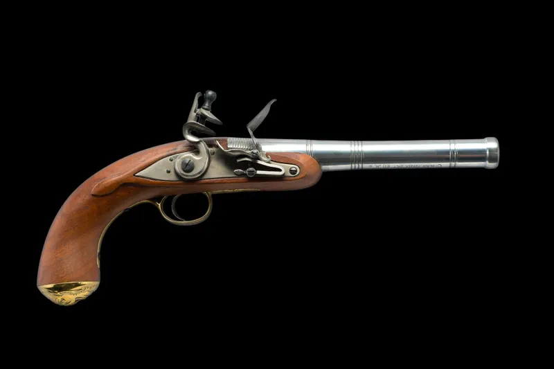 David Pedersoli Queen Anne Flintlock Pistol Reproduction, .50 Cal. from auction in Harrisburg, Pennsylvania
