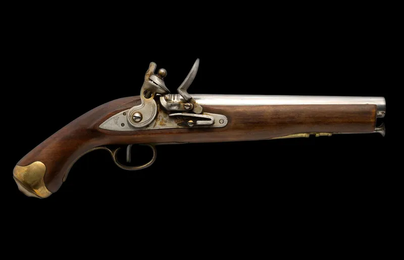 Japanese Reproduction Flinklock Pistol, approx 20 ga. from auction in Harrisburg, Pennsylvania