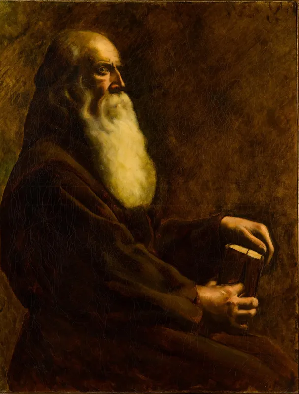 Antique Oil on Canvas Portrait of Monk from auction in Harrisburg, Pennsylvania
