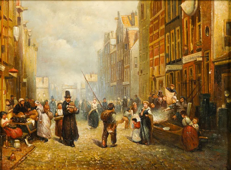 Oil On Canvas After Frans Arnold Breuhaus De Groot (1824-1872) from auction in Harrisburg, Pennsylvania