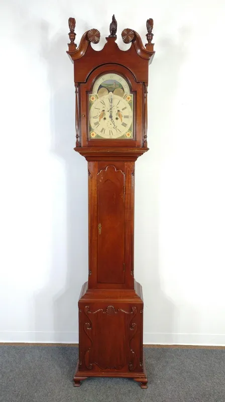Rooster Tall Case Clock from auction in Harrisburg, Pennsylvania