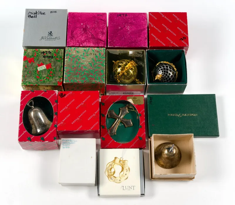 15 Vintage Silverplate Ornaments Incl. Reed & Barton from auction in Harrisburg, Pennsylvania