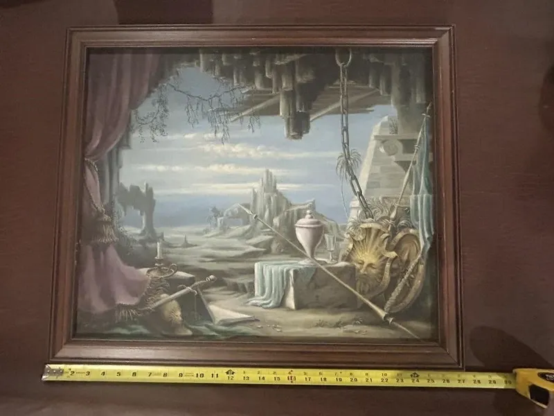 Framed Surreal Fantasy Landscape Wall Art from auction in Clifford , Pennsylvania