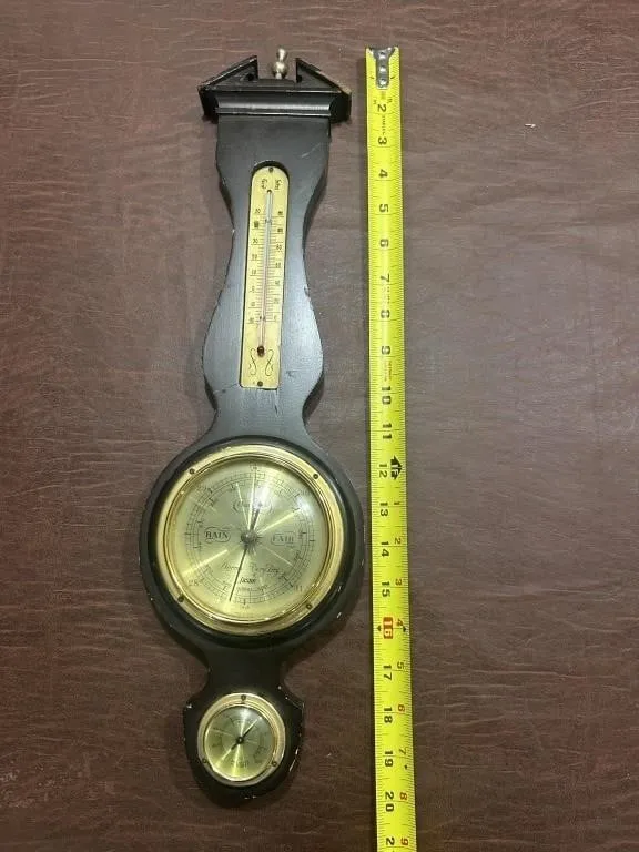 Vintage Jason Banjo Barometer Weather Station from auction in Clifford , Pennsylvania
