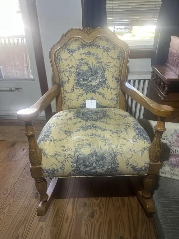 Vintage Oak Rocking Chair from auction in Clifford , Pennsylvania