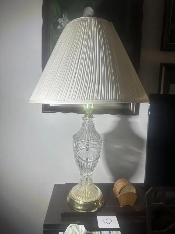Cut Glass Table Lamp from auction in Clifford , Pennsylvania