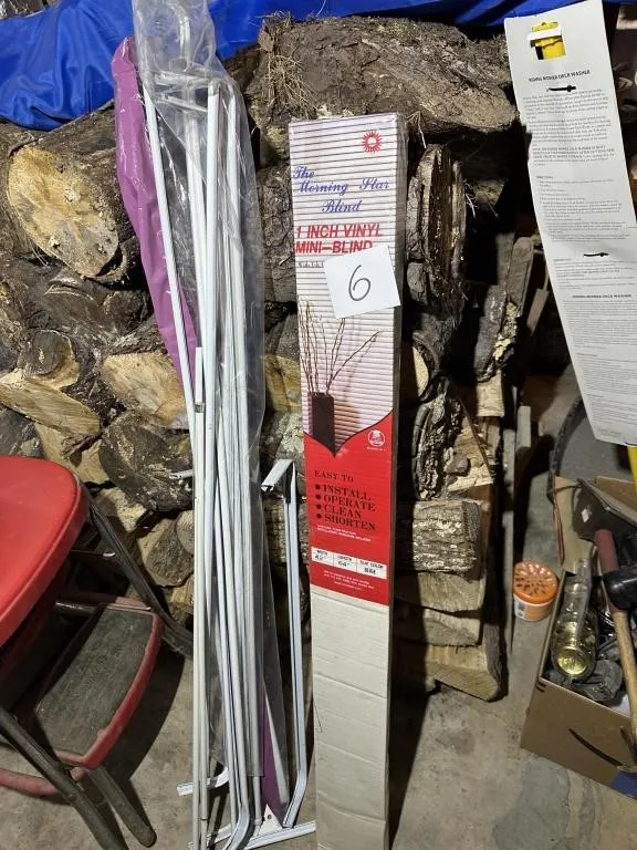 Curtain Rods and Blinds from auction in Clifford , Pennsylvania