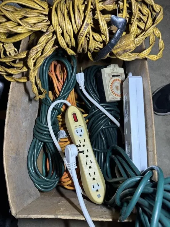 Large Lot of Heavy Duty Extension Cords from auction in Clifford , Pennsylvania