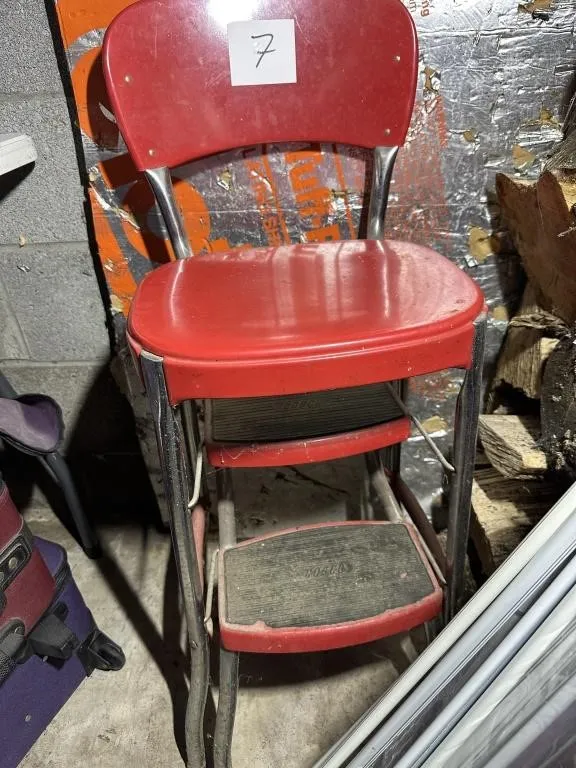 1950s Cosco Step Stool Chair from auction in Clifford , Pennsylvania