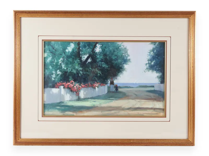 Paul Landry (Canadian/American, 1931-2018) 'Rose Fence' (Signed) from auction in Atlanta, Georgia