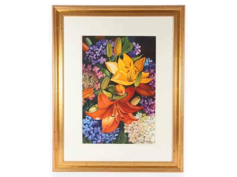 Vonnie Whitworth (American, Contemporary) 'Cut Flowers' (Signed) from auction in Atlanta, Georgia
