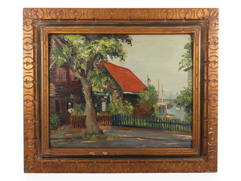 Elsie Crowell 'Harbor Scene' (Signed) from auction in Atlanta, Georgia