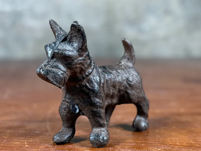 CAST IRON "STANDING SCOTTY"  from auction in Salem, Oregon