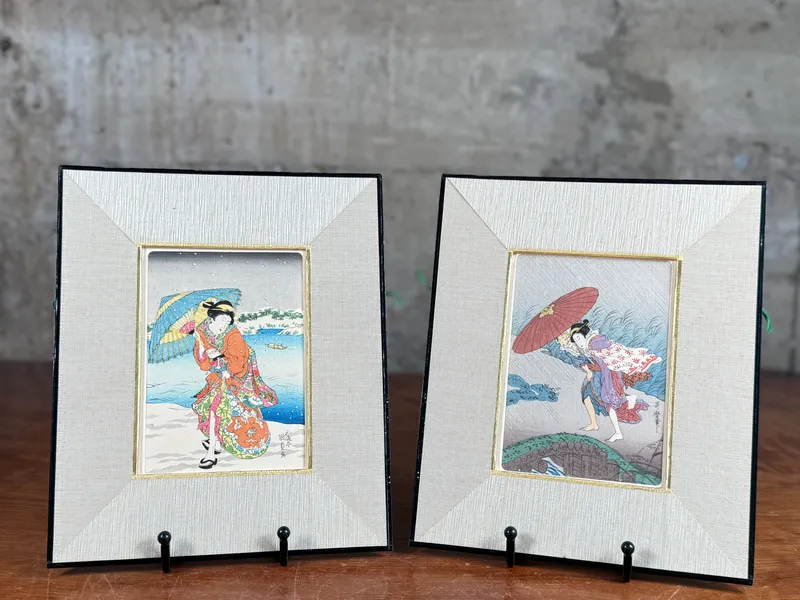 UCHIDA KYOTO, "TWO GEISHAS" from auction in Salem, Oregon