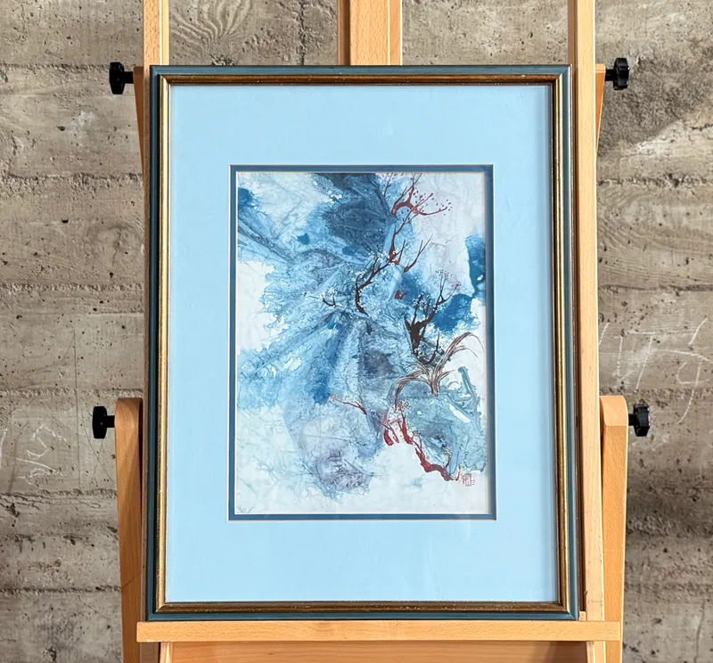 PAN TSENG YING, "CORAL AND BLUE" from auction in Salem, Oregon