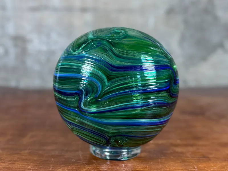 OREGON COAST TAFT, HAND MADE BLOWN GLASS FLOAT from auction in Salem, Oregon