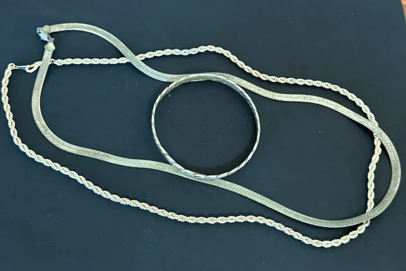 STERLING SILVER NECKLACES & BRACELET from auction in Salem, Oregon