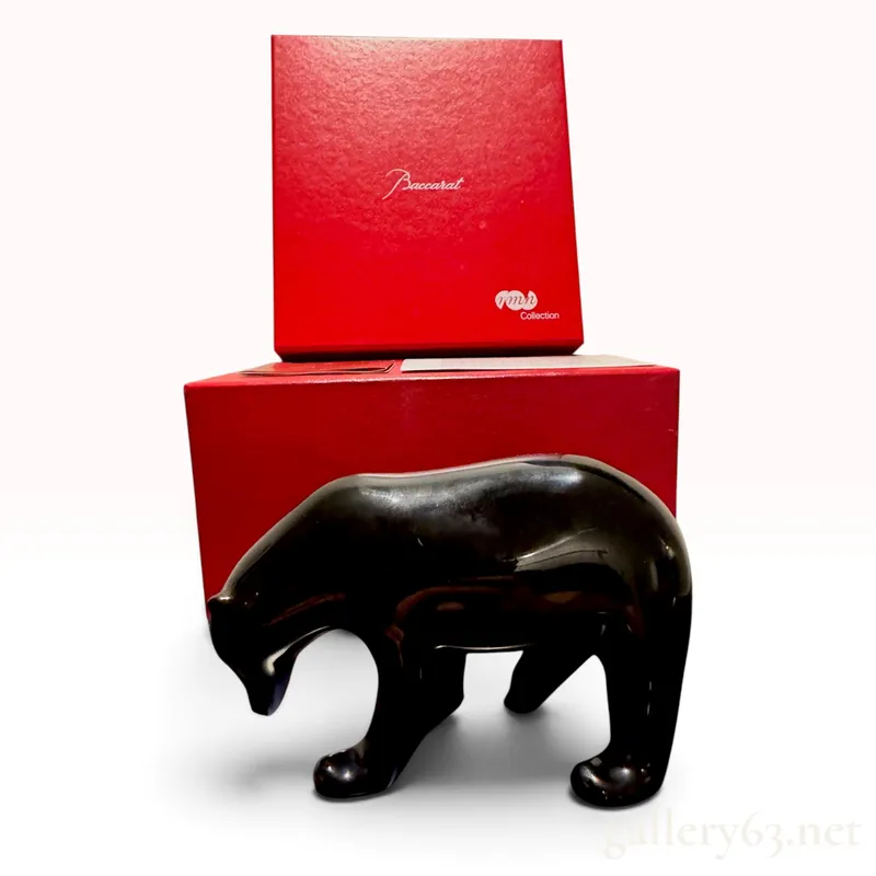 Baccarat x RMN -- Francois Pompon "Black Bear, " midnight crystal from auction in Atlanta, Georgia