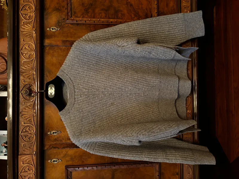 Acne Studios Java L-Wool Ribbed Crewneck Sweater in Grey Heather Size XXS from auction in Atlanta, Georgia