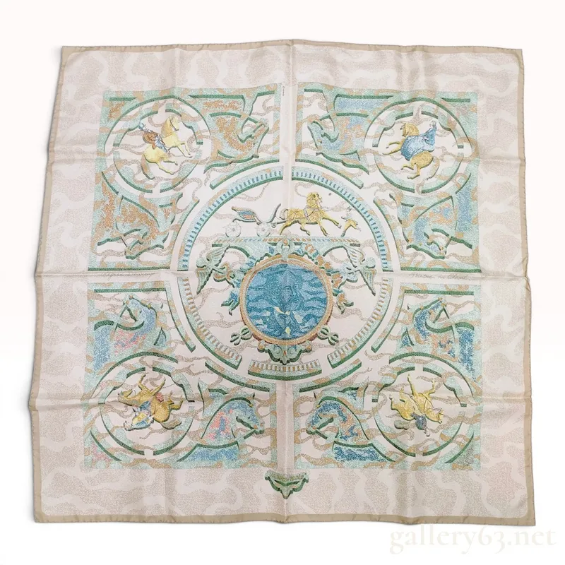 Hermes Peintre du Cheval Silk Scarf Designed by Alfred de Dreux from auction in Atlanta, Georgia