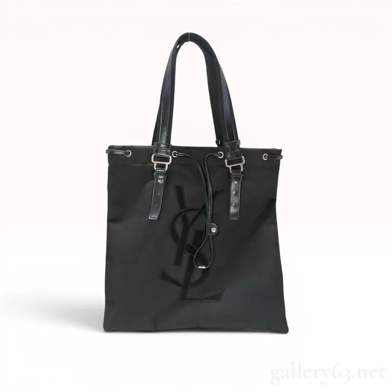 Yves Saint Laurent Black Canvas Kahala Tote Bag from auction in Atlanta, Georgia