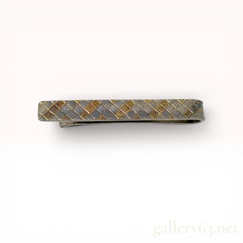 Sterling Silver and 18K Gold Tiffany and Co. Basketweave Tie Bar from auction in Atlanta, Georgia